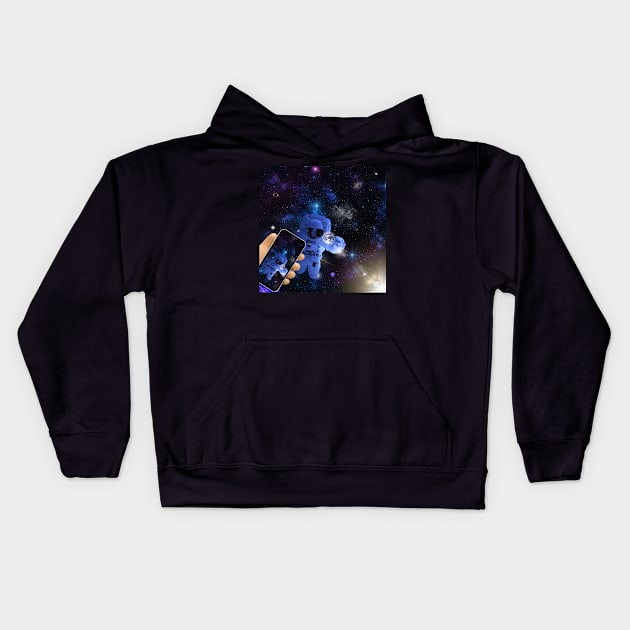 The Astronaut's Interstellar Journey - Grasping the Beauty of the Universe Kids Hoodie by Smiling-Faces